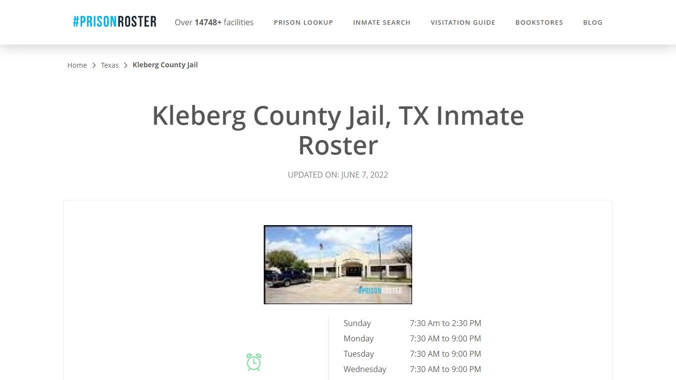 Kleberg County Jail, TX Inmate Roster